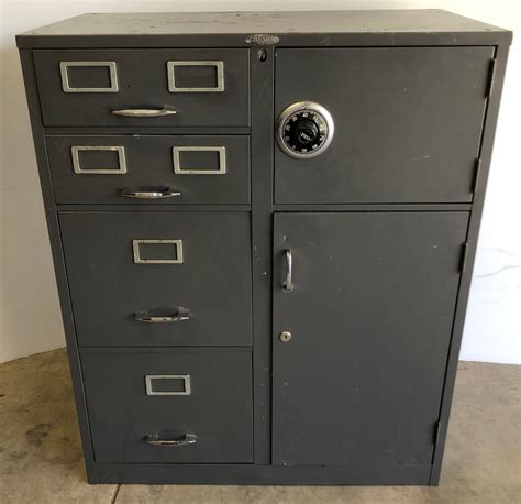 cole steel file cabinet combination|vintage cole metal storage cabinet.